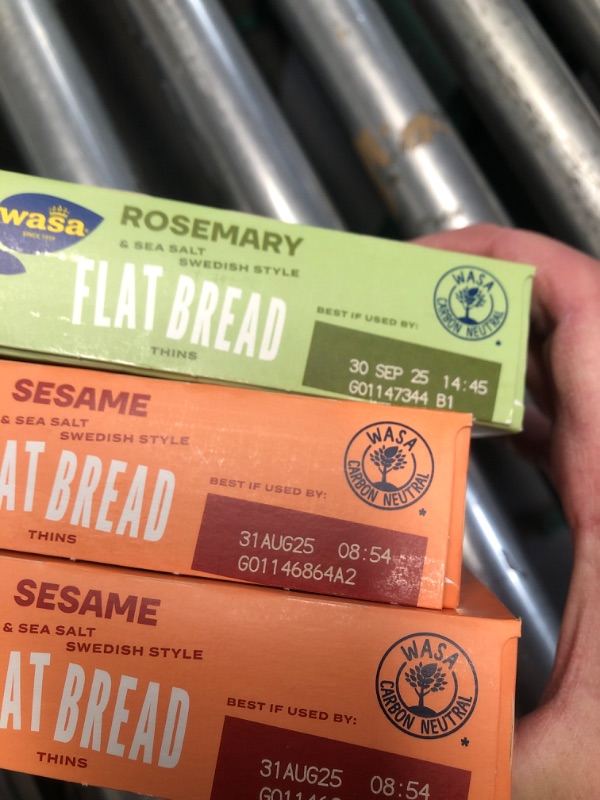 Photo 1 of ***(EXP: SEP, 30, 2025 )NONREFUNDABLE******(EXP: AUG, 31, 2025)NONREFUNDABLE******FACTORY SEALED***Wasa Flatbread Thins Crackers, Sesame and Sea Salt, 6.7 Ounce (Pack of 1)