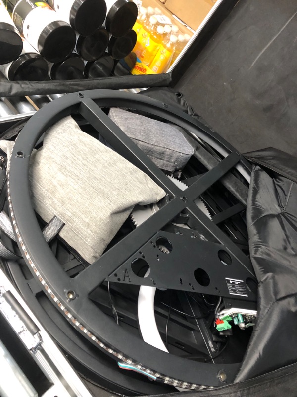 Photo 1 of MWE 360 Photo Booth Machine for Parties with Flight Case,Logo Customization,Software APP Remote Automatic 360 Spin Camera Video Booth for 3-5 People (31.5"+Flight Case)