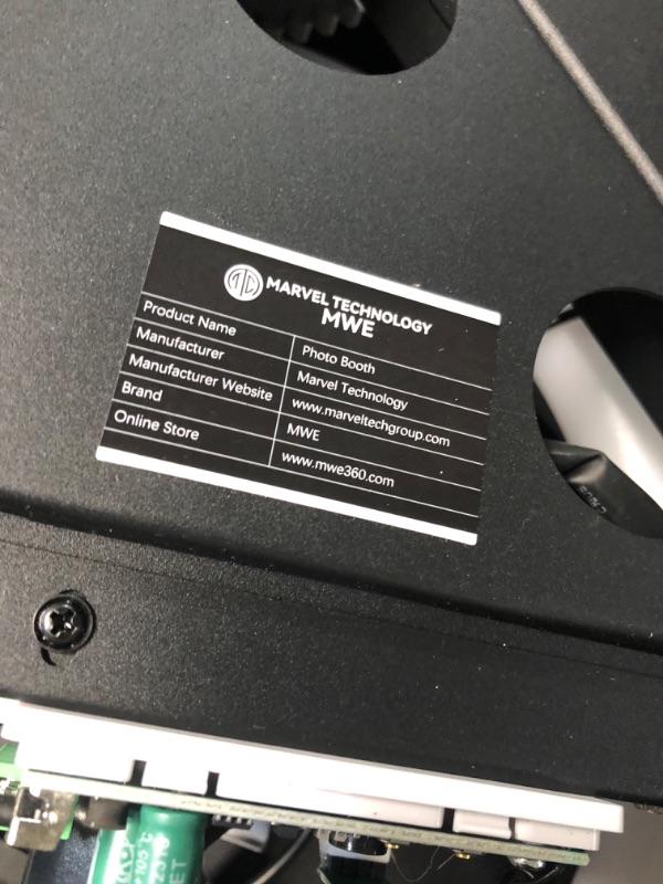 Photo 5 of MWE 360 Photo Booth Machine for Parties with Flight Case,Logo Customization,Software APP Remote Automatic 360 Spin Camera Video Booth for 3-5 People (31.5"+Flight Case)