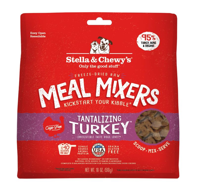 Photo 1 of ***(EXP: 09/ 25 )NONREFUNDABLE*** Stella & Chewy's Freeze Dried Raw Tantalizing Turkey Meal Mixer – Dog Food Topper for Small & Large Breeds – Grain Free, Protein Rich Recipe – 18 oz Bag