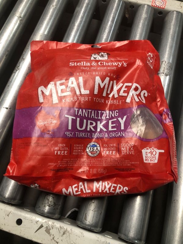 Photo 1 of ***(EXP: 09/ 25 )NONREFUNDABLE*** Stella & Chewy's Freeze Dried Raw Tantalizing Turkey Meal Mixer – Dog Food Topper for Small & Large Breeds – Grain Free, Protein Rich Recipe – 18 oz Bag
