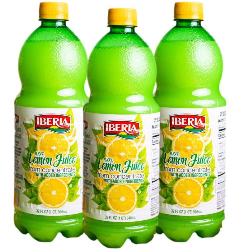 Photo 1 of ***(EXP: 1/26/25)NONREFUNDABLE*** Iberia 100% Lemon Juice, 32 Ounce (Pack of 3)