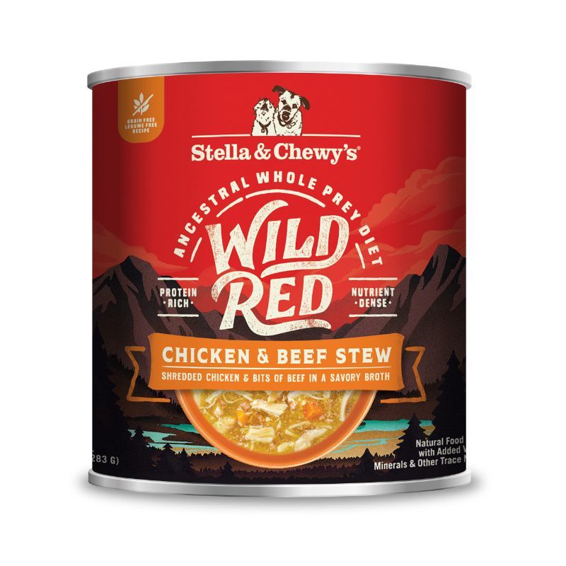 Photo 1 of ***(EXP: 5/27 )NONREFUNDABLE*** Stella & Chewy's Wild Red Wet Dog Food Chicken & Beef Stew High Protein Recipe, 10 Ounce (Pack of 6