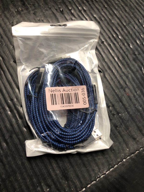 Photo 1 of ****STOCK PHOTO REFERENCE ONLY**** BLUE COLOR****cugunu iPhone Charger, 5 Pack 3/3/6/6/10FT Apple MFi Certified USB Lightning Cable Nylon Braided Fast Charging Cord Compatible for iPhone 14/13/12/11/X/Max/8/7/6/5/SE/Plus/iPad - Silver