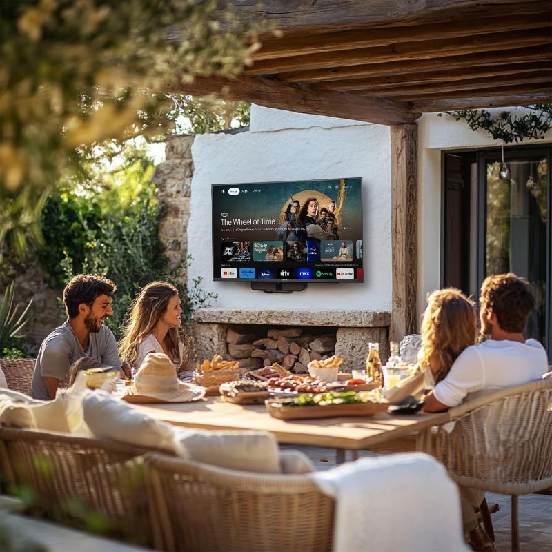 Photo 1 of *** (MISSING ACCESSORIES) SYLVOX 43 Inch Outdoor Smart Television Weatherproof Google TV, 4K 700NIT High Brightness Temperature Resistant IP55 Waterproof