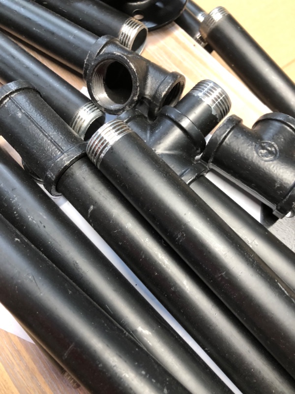Photo 1 of ***HEAVILY USED - COVERED IN SCRATCHES - SEE PICTURES - INCOMPLETE***
WGX Design For You Industrial Pipe Clothing Rack Wood Garment Rack Pipeline Vintage Rolling Rack On Wall?Black?