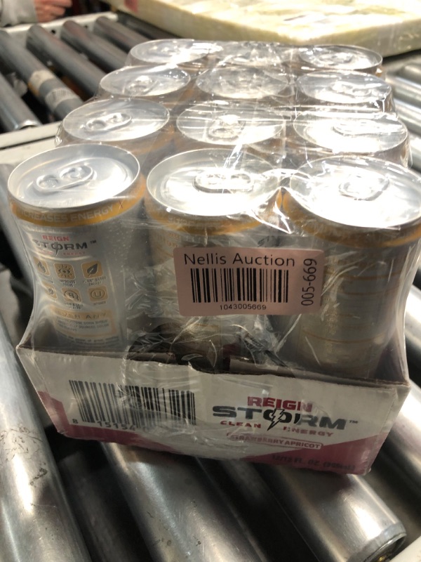 Photo 1 of ***(EXP: BEST BY JANUARY 2026**** )NONREFUNDABLE***REIGN Storm, Strawberry Apricot, Fitness & Wellness Energy Drink, 12 Fl Oz (Pack of 12)