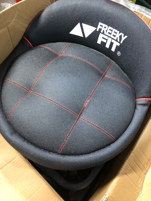 Photo 1 of FreekyFit Rolling Shop Stool with Wheels, Garage Work Mechanic Stool with Backrest, Roller Mechanic Chair, Adjustable Height, 360° Swivel, Tool Tray Storage, 330 LBS Capacity, Heavy Duty, Black