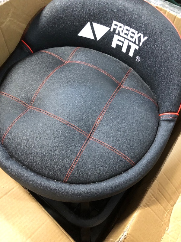 Photo 1 of FreekyFit Rolling Shop Stool with Wheels, Garage Work Mechanic Stool with Backrest, Roller Mechanic Chair, Adjustable Height, 360° Swivel, Tool Tray Storage, 330 LBS Capacity, Heavy Duty, Black