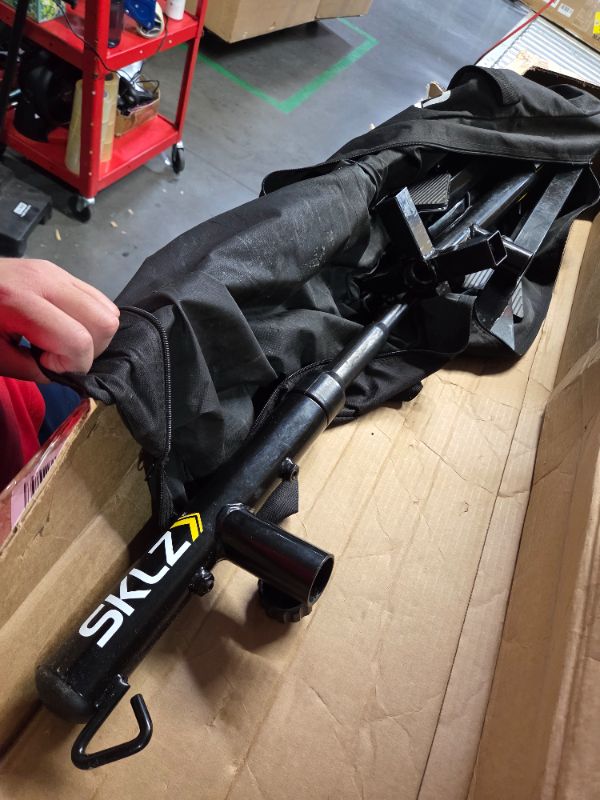 Photo 1 of ***HEAVILY USED - SCUFFED AND SCRAPED - LIKELY MISSING PARTS - UNABLE TO VERIFY FUNCTIONALITY***
SKLZ Hurricane Batting Swing Trainer for Baseball & Softball - Durable Swing Arm - 4 Power Band System - High-Visibility, Anti-Dent Target Ball Head - Screw-i