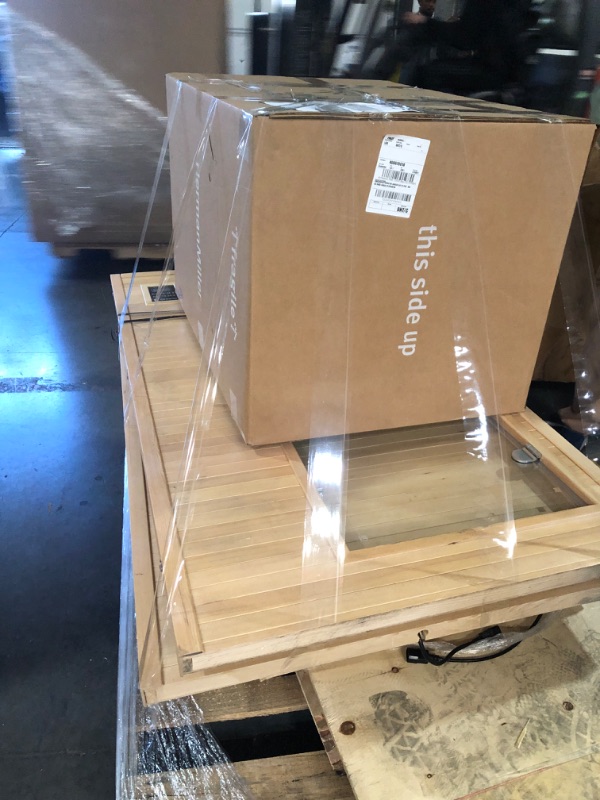 Photo 1 of ******PICKUP TRAILER ONLY******UNABLE TO TEST ***** POWER CORD MISSING**** GarveeLife 2024 Upgrade 2 Person Sauna, Low EMF 6 Heating Plate Infrared Physical Therapy Wooden Dry Steam Sauna with MP3 Auxiliary Connection, Dual Controls, Iron Shirt Wall Plate