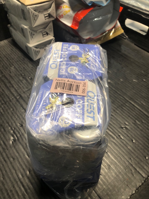 Photo 1 of ***(EXP:MARCH 19, 2025***** )NONREFUNDABLE***Quest Nutrition Iced Coffee, Vanilla Latte, 1g of Sugar, 10g of Protein, 90 calories, 200mg of caffeine, 4 Count