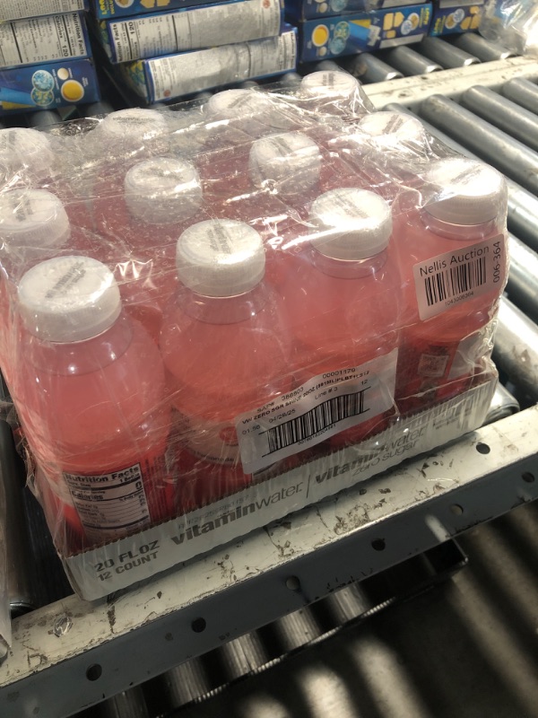 Photo 1 of ***(EXP: 04/28/2025***** )NONREFUNDABLE***vitaminwater zero sugar shine, electrolyte enhanced water w/vitamins, strawberry lemonade drinks, 20 fl oz, 12 Pack