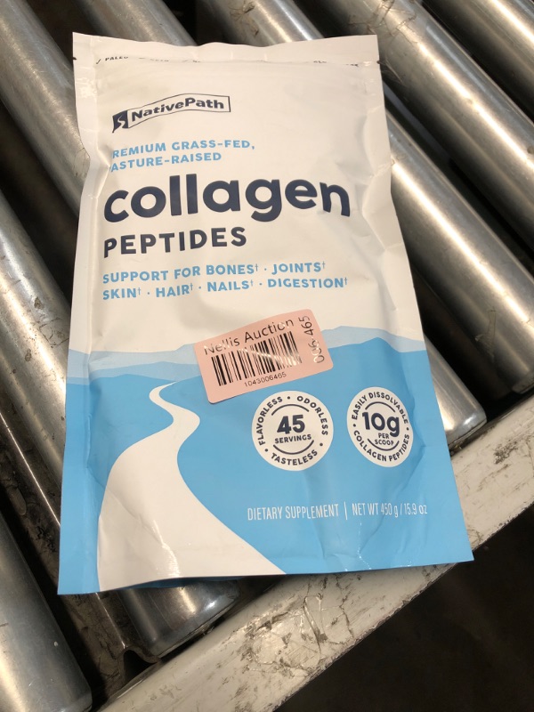 Photo 1 of ***(EXP:07/2026**** )NONREFUNDABLE***NativePath Collagen Peptides Protein - Hydrolyzed Type 1 & 3 Collagen Powder for Skin, Hair, Nails - 19.8 oz (56 Servings)