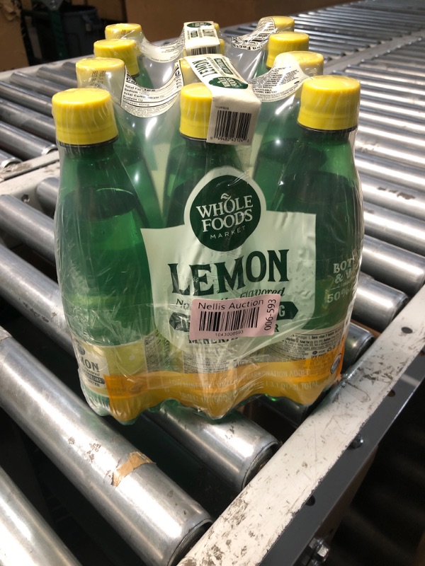Photo 1 of ***(EXP:4/12/25***** )NONREFUNDABLE***Whole Foods Market, Organic Italian Lemon Sparkling Mineral Water 6 Pack, 16.9 Fl Oz