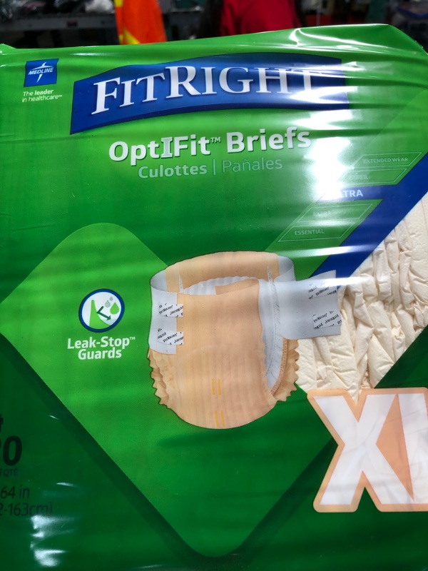 Photo 1 of (4 packs of 20)
FitRight Ultra Adult Diapers Disposable Incontinence Briefs with Tabs Heavy Absorbency 57"66" Packs 20 Total, X-Large, 20 Count