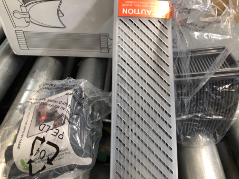 Photo 1 of **MISSING ACCESSORIES** Fresh Meat Slicer, Manual Meat Slicer for Fresh Raw Meat, Meal Prep for the Week, Adjustable Thickness 2mm or 4mm, 17 Blades get 18 Meat Slices, Meat Cleavers can be Sliced, Striped, Diced -Gray