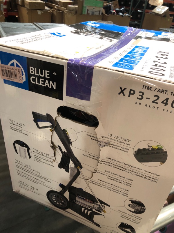 Photo 1 of (item leaks water) (sold for parts)(repair) Pressure Washer, 4800PSI 3.0 GPM Max Electric Power Washer with Foam Cannon 48FT Total Long High Pressure Washer for Cars