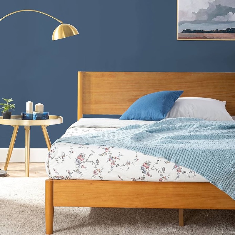 Photo 1 of ***(PARTS ONLY/ NON REFUNDABLE/ NO RETURNS OR REFUNDS)***
ZINUS Allen Mid Century Wood Platform Bed Frame, Solid Wood Foundation, Wood Slat Support, No Box Spring Needed, Easy Assembly, full size
