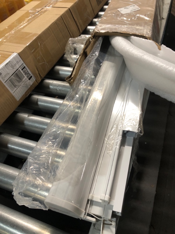 Photo 1 of Paramondo Retractable Door Screen for Single Door, Free Stop Sliding Patio Doors - Durable White Aluminium Frames with Fiberglass Mesh - White (for Standard Doors 25" - 32" Wide, Up to 80" High)