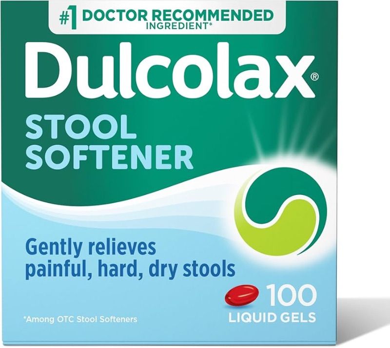 Photo 1 of *******EXP 04/2027 NONREFUNDABLE*****Dulcolax Stool Softener Laxative Liquid Gel Capsules, Gentle Constipation Relief for Hard, Dry Stools, Docusate Sodium 100 mg, 100 Count