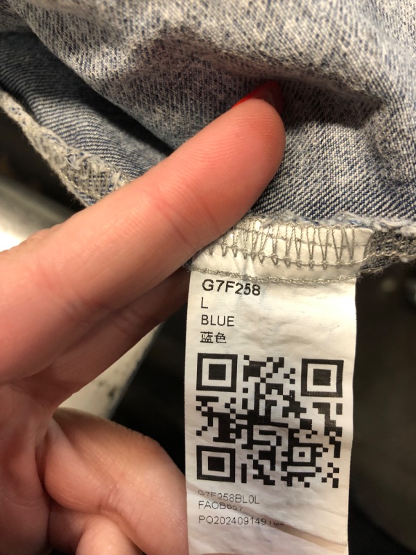 Photo 1 of **** small stain on the shoulder** Large Pepochic Womens Summer Denim Dress Button Down Short Sleeve Babydoll Dress Puff Sleeve Flowy Jean Dress Blue