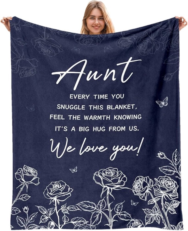 Photo 1 of (SEE NOTES BEFORE BIDDING) ***STOCK PHOTO REFERENCE ONLY***Aunt Gifts, Gifts for Aunts from Niece Nephew, Aunt Gifts for Christmas, Aunt Blanket, Aunt Birthday Gifts, Auntie Gift Ideas, Best Aunt Ever Gifts Throw Blankets 50"x60"