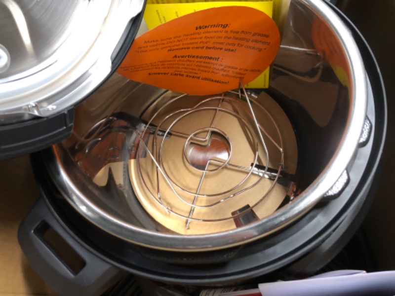 Photo 1 of ***DAMAGED - HUGE DENT - POWERS ON - UNABLE TO TEST FURTHER - SEE PICTURES***
Instant Pot Duo 7-in-1 Electric Pressure Cooker, Slow Cooker, Rice Cooker, Steamer, Sauté, Yogurt Maker, Warmer & Sterilizer, Includes App With Over 800 Recipes, Stainless Steel