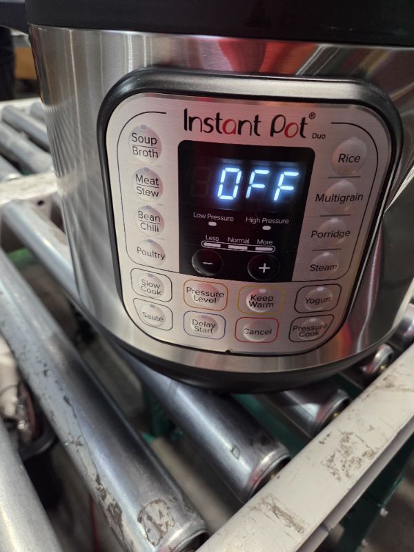 Photo 1 of ***DAMAGED - HUGE DENT - POWERS ON - UNABLE TO TEST FURTHER - SEE PICTURES***
Instant Pot Duo 7-in-1 Electric Pressure Cooker, Slow Cooker, Rice Cooker, Steamer, Sauté, Yogurt Maker, Warmer & Sterilizer, Includes App With Over 800 Recipes, Stainless Steel