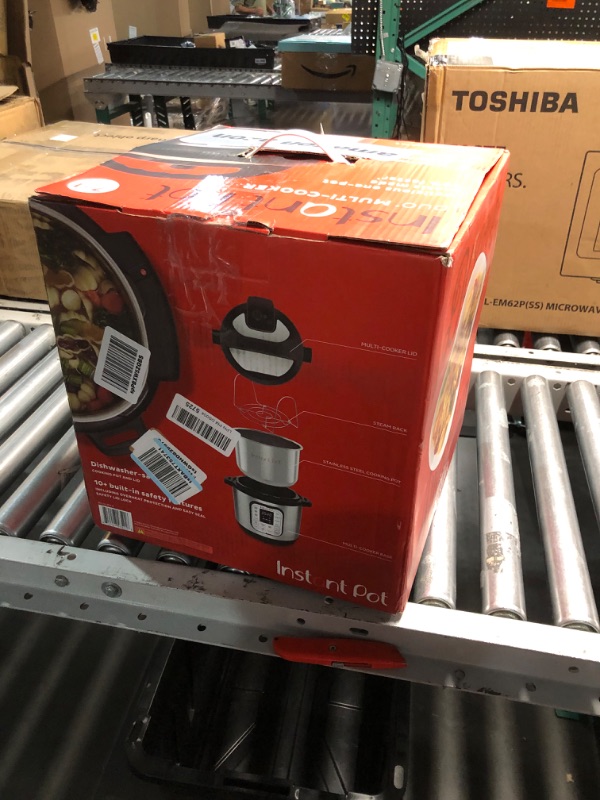 Photo 1 of ***DAMAGED - HUGE DENT - POWERS ON - UNABLE TO TEST FURTHER - SEE PICTURES***
Instant Pot Duo 7-in-1 Electric Pressure Cooker, Slow Cooker, Rice Cooker, Steamer, Sauté, Yogurt Maker, Warmer & Sterilizer, Includes App With Over 800 Recipes, Stainless Steel