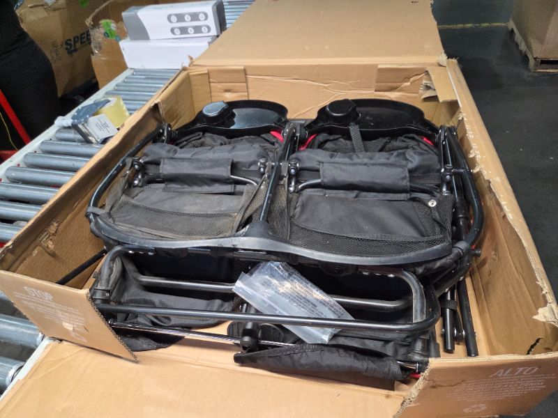 Photo 1 of ***HEAVILY USED AND DIRTY - MISSING WHEELS AND OTHER PARTS - SEE PICTURES***
Kolcraft Cloud Plus Side-by-Side Lightweight Double Baby Stroller and Toddler Stroller with Reclining Seats, Child and Parent Trays, Large Storage, Extendable Canopies, Compact F