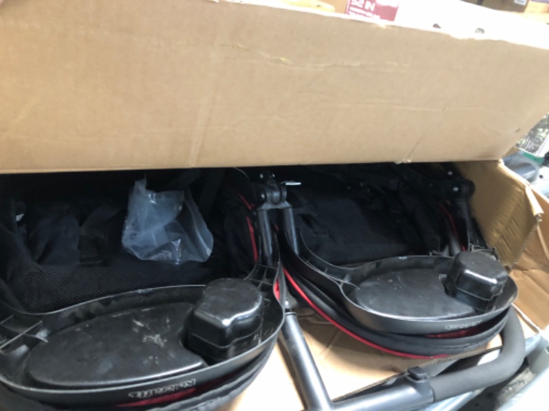 Photo 1 of ***HEAVILY USED AND DIRTY - MISSING WHEELS AND OTHER PARTS - SEE PICTURES***
Kolcraft Cloud Plus Side-by-Side Lightweight Double Baby Stroller and Toddler Stroller with Reclining Seats, Child and Parent Trays, Large Storage, Extendable Canopies, Compact F