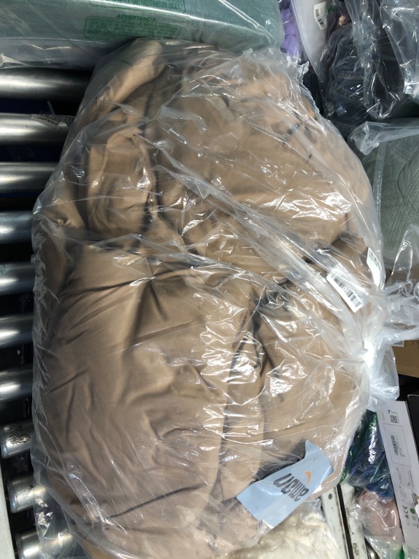 Photo 1 of **HEAVILY USED**
Bedsure Queen Comforter Set Brown - Bed in a Bag Queen Size 7 Pieces, GentleSoft™ Pintuck Bed Set Gift for Family, Pinch Pleat Brown Comforter with Sheets, Pillowcases & Shams