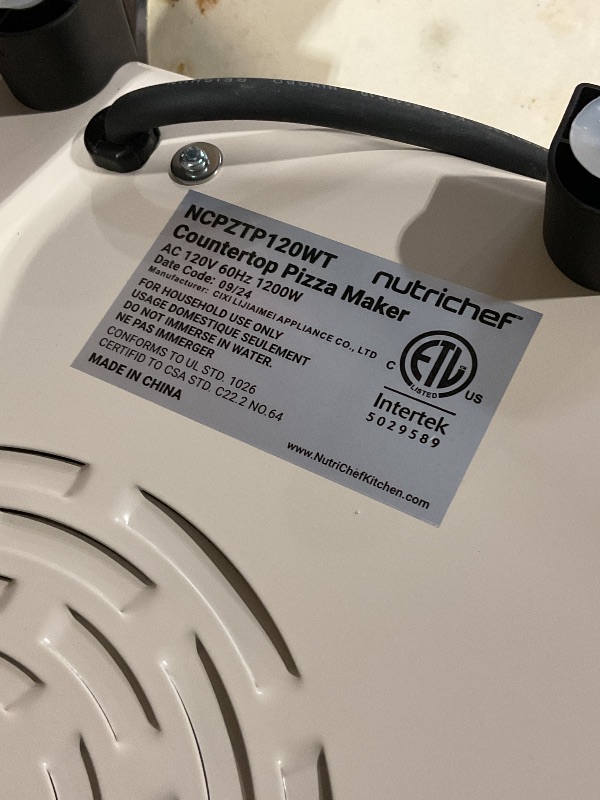 Photo 1 of NutriChef Electric Pizza Oven | 12 Inch Countertop Pizza Maker with Temperature Control & Thermometer | Viewing