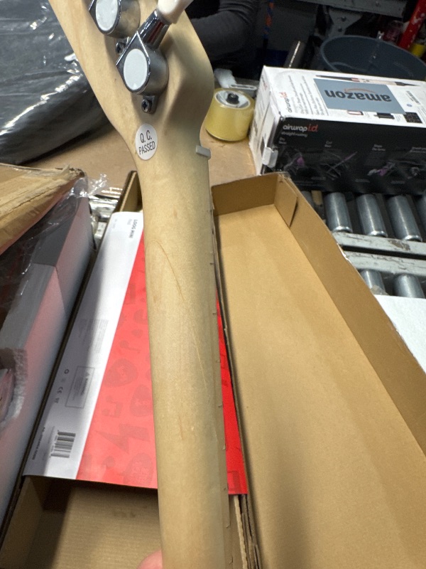 Photo 1 of (NECK CRACKED) (FAIR) Loog Mini Acoustic kids Guitar for Beginners 3-strings Ages 3+ Learning app and lessons included Red
