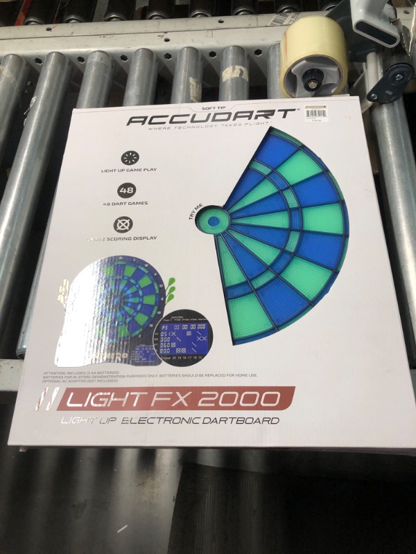 Photo 1 of ***(NO RETURNS OR REFUNDS/ FOR PARTS ONLY/ NON FUNCTIONAL)***
Accudart Light FX 2000 Electronic Dartboard with Vibrant LED Light Displays
