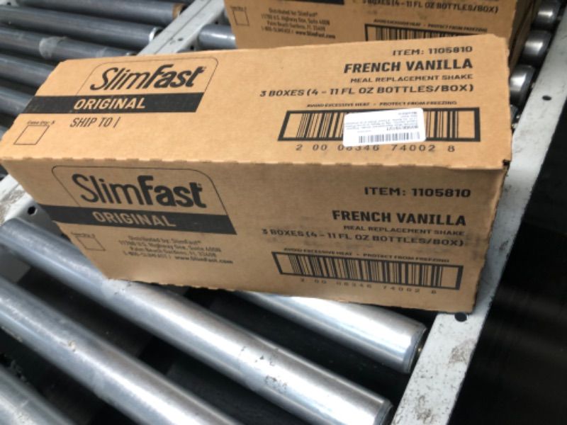 Photo 1 of ***Nonrefundable Exp Date: 06/12/25***SlimFast Meal Replacement Shake, Original French Vanilla, 10g of Ready to Drink Protein, 11 Fl. Oz Bottle, 4 Count (Pack of 3) (Packaging May Vary)