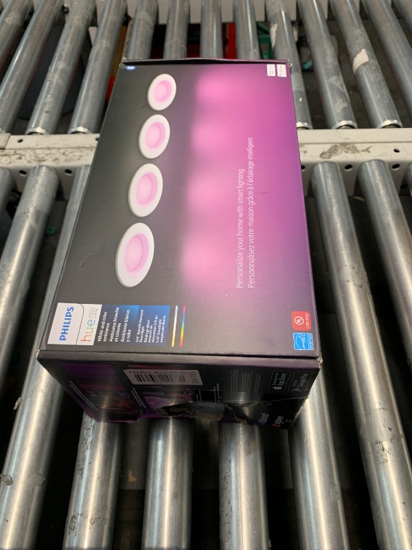 Photo 1 of *USED*Philips Hue Smart 6 Inch LED Downlight - 4 Pack, Color-Changing, 1100LM - Control with App, Compatible with Alexa, Google Assistant, Apple HomeKit