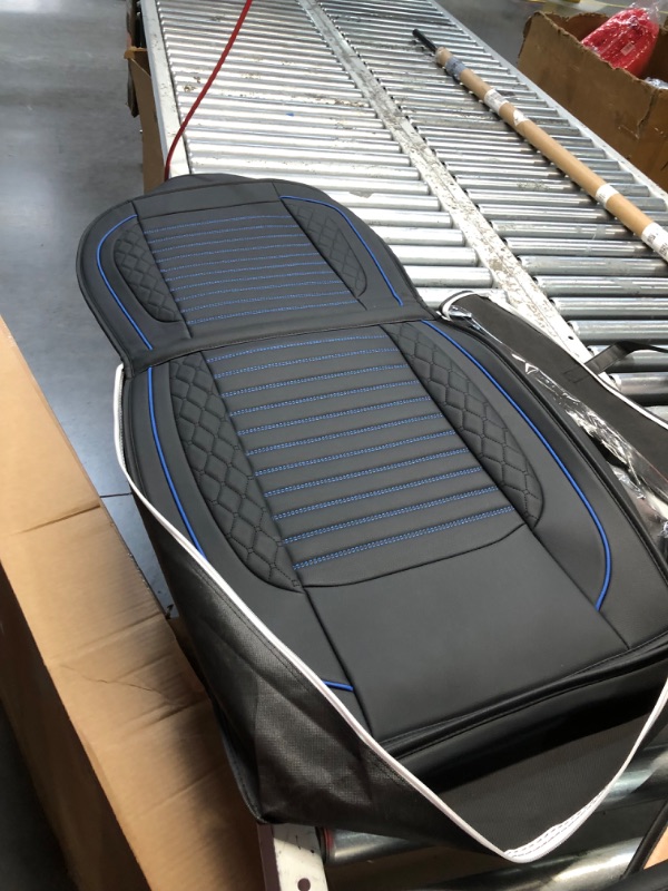 Photo 1 of ***DAMAGED - STITCHING COMING APART ON DRIVER'S SEAT - SEE PICTURES***
JOJOBAY Chevy Silverado Seat Covers,GMC Sierra Seat Covers,Custom Fit 2007-2025 1500 2500HD 3500HD Crew Double Extended Regular Cab,LT LZT RST Trail Boss(Front Pair,Black Blue)