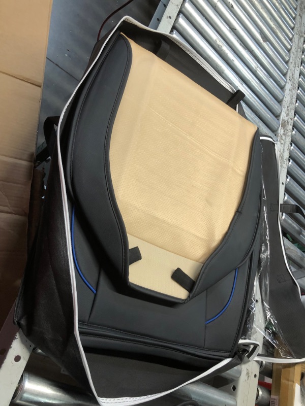 Photo 1 of ***DAMAGED - STITCHING COMING APART ON DRIVER'S SEAT - SEE PICTURES***
JOJOBAY Chevy Silverado Seat Covers,GMC Sierra Seat Covers,Custom Fit 2007-2025 1500 2500HD 3500HD Crew Double Extended Regular Cab,LT LZT RST Trail Boss(Front Pair,Black Blue)