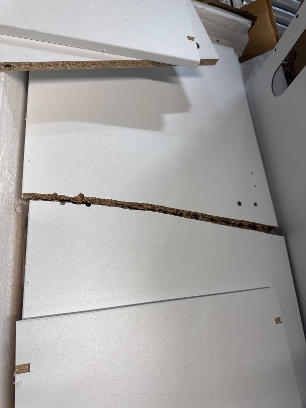 Photo 1 of ***(PARTS ONLY/ NON REFUNDABLE/ NO RETURNS OR REFUNDS)***Major Damage 
roomfitters Mid Century Modern TV Stand with Power Outlets, Entertainment Cabinet with Open Storage, TV Console with Storage Doors for Living Room, Media Cabinet with Drawer, Geometric