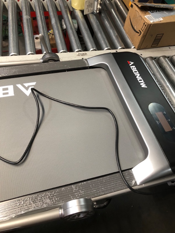 Photo 1 of ***NONREFUNDABLE - FOR PARTS ONLY - SEE COMMENTS***
Abonow Treadmill with Incline,3.0HP Walking Pad with Handle Bar,Under Desk Walking Pad,300 lbs Capacity 2 in 1 Folding Treadmills with Speaker,Remote Control and LED Display,Easy to Fold