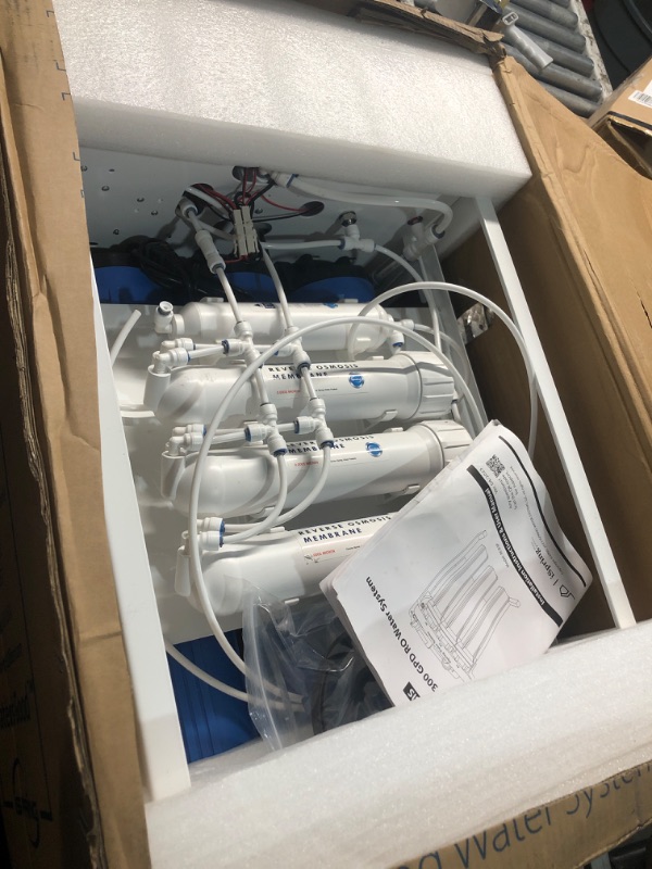 Photo 1 of iSpring RCB3P Reverse Osmosis RO Water Filtration System, 300 GPD, Tankless, for Residential and Light Commercial Usage,TDS Reduction, with Booster Pump and Pressure Gauge