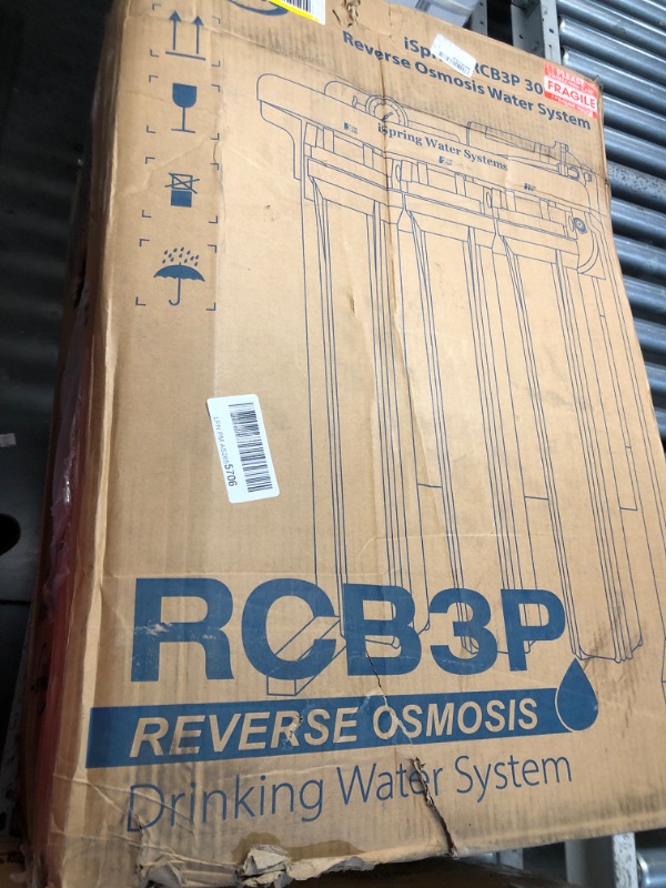 Photo 1 of iSpring RCB3P Reverse Osmosis RO Water Filtration System, 300 GPD, Tankless, for Residential and Light Commercial Usage,TDS Reduction, with Booster Pump and Pressure Gauge