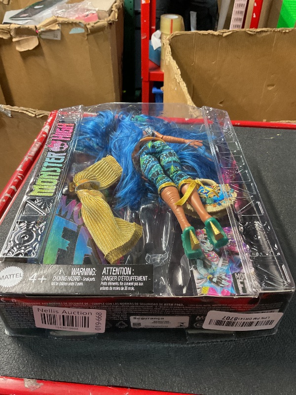 Photo 1 of (FAIR) Monster High Monster Fest Doll, Cleo De Nile with Glam Outfit & Festival Themed Accessories Like Snacks, Band Poster, Statement Bag & More