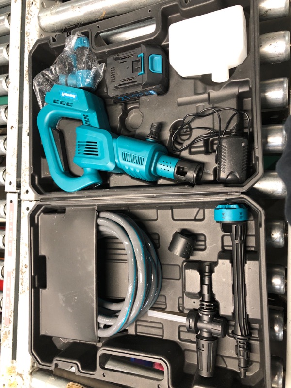 Photo 1 of (see all images) Cordless Pressure Washer, 970PSI Portable Pressure Washer Compatible with Makita Battery, 3 Speed Adjustment LCD Touch Screen, 