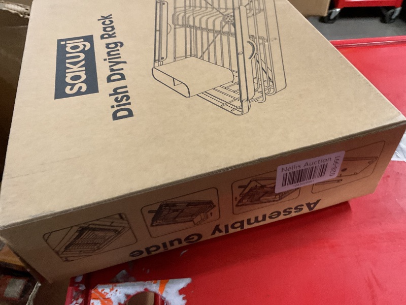 Photo 1 of Sakugi Dish Drying Rack - Stainless Steel Dish Rack with Drainboard for Kitchen Counter and Sink, X-Large, Black