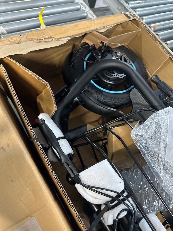 Photo 1 of ***FINAL SALE /PARTS ONLY***Gyroor Adults Electric Scooter with Large Middle Basket, 550W Motor 18.6 MPH 20 Mile Distance, Foldable E-Scooter with seat for Pets & Cargo, C1S-FP9