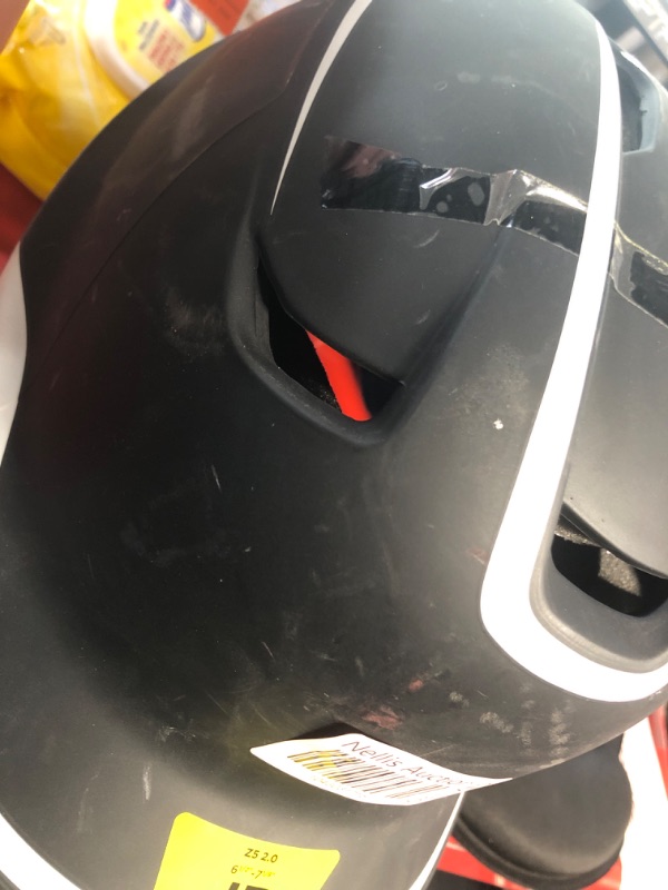 Photo 1 of **** scratched up a little****Easton | Z5 2.0 Batting Helmet | Baseball | Junior (6 1/2" - 7 1/8") | Matte Two-Tone Black/White