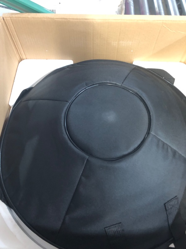 Photo 1 of "Lark Music" hand pan in D Minor 9 notes steel hand drum (22.8" (58cm), Brozne Surface (D Minor) 9 notes D3 A Bb C D E F G A)